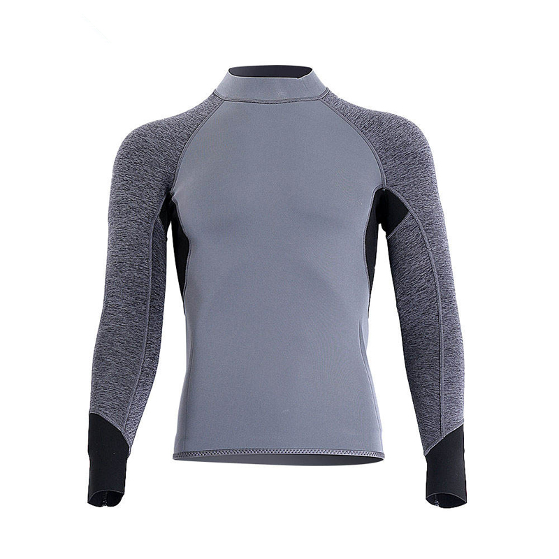 Gray Unisex Neoprene Long Sleeve Snorkeling Jacket