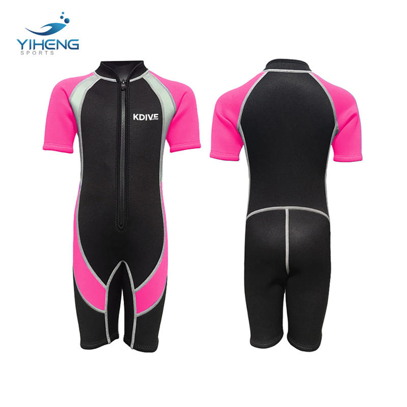 Kids Vibrant Pink Shorty Wetsuit