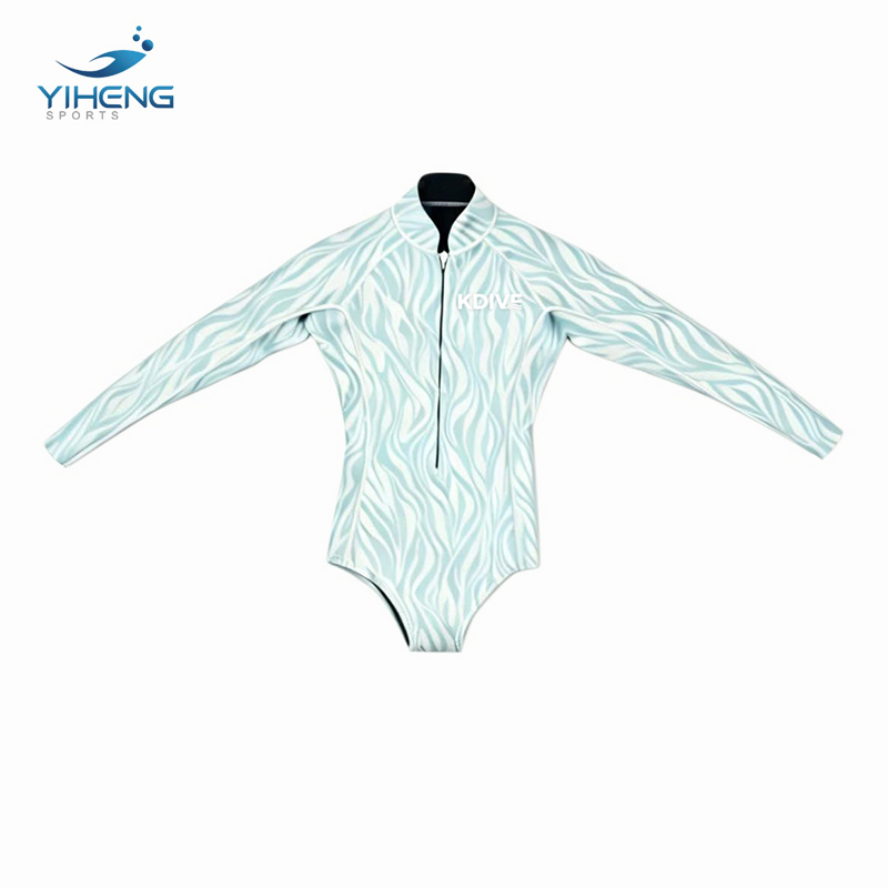 Women 1mm Blue Print Bikini Neoprene Suit