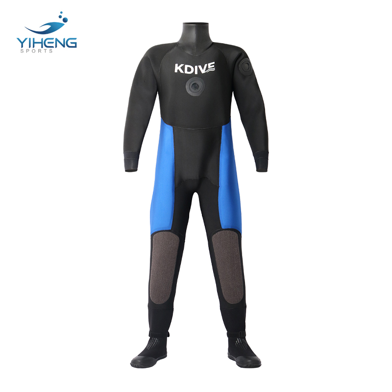 Blue-Black Neoprene Drysuit