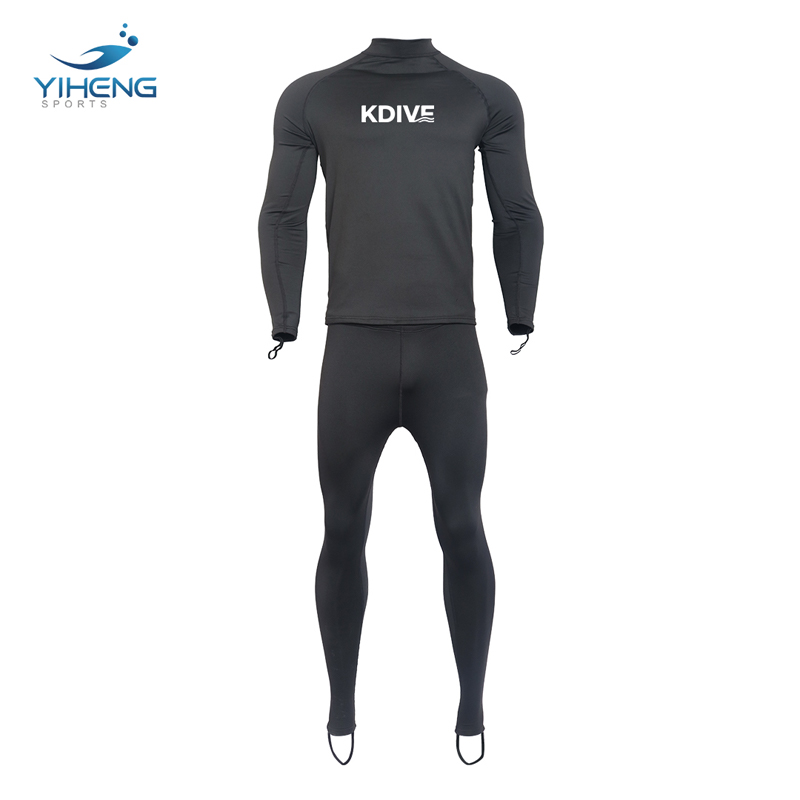 Men' s Black Lycra Pullover Two-Piece Quick-Dry Suit