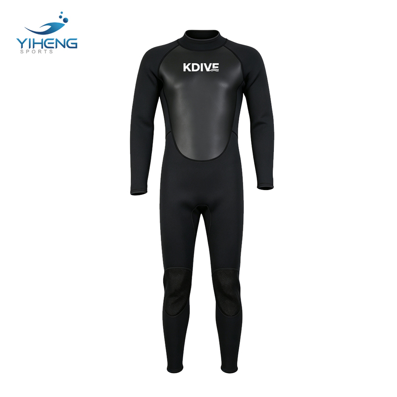 Men's 3mm Neoprene Long Sleeve Full Black SUP Paddle Board Wetsuit