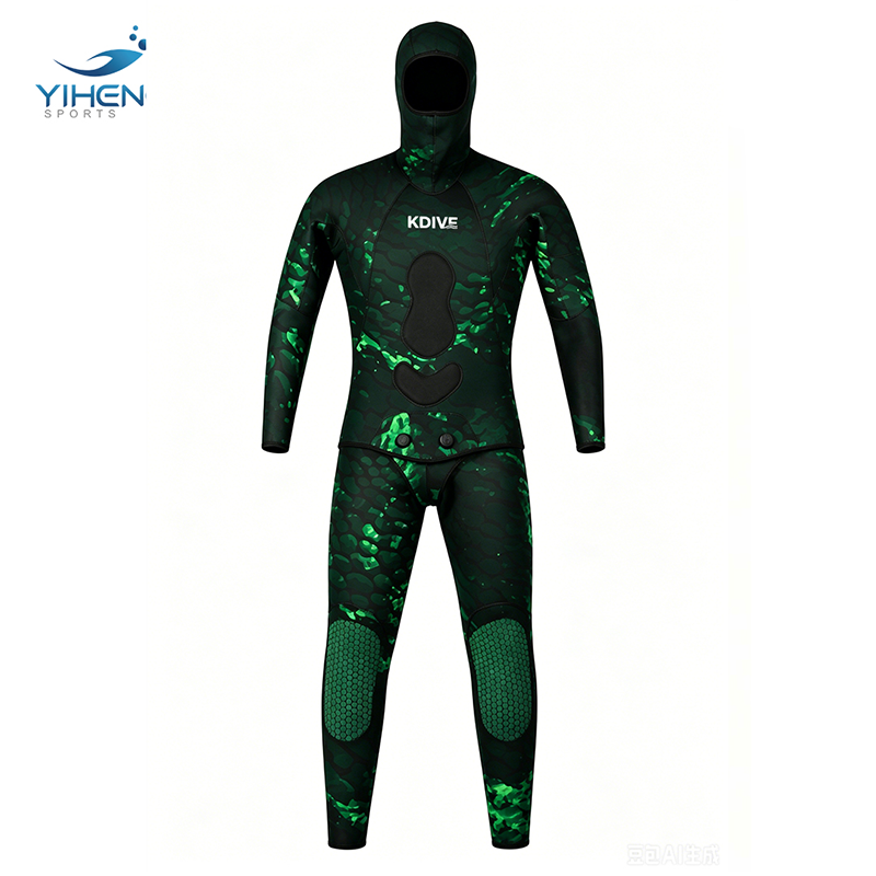 Green Camouflage Spearfishing Wetsuit