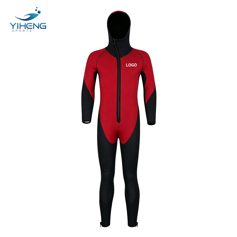 Custom Hooded 7mm CR Neoprene Men's Winter Warm Freediving Wetsuit