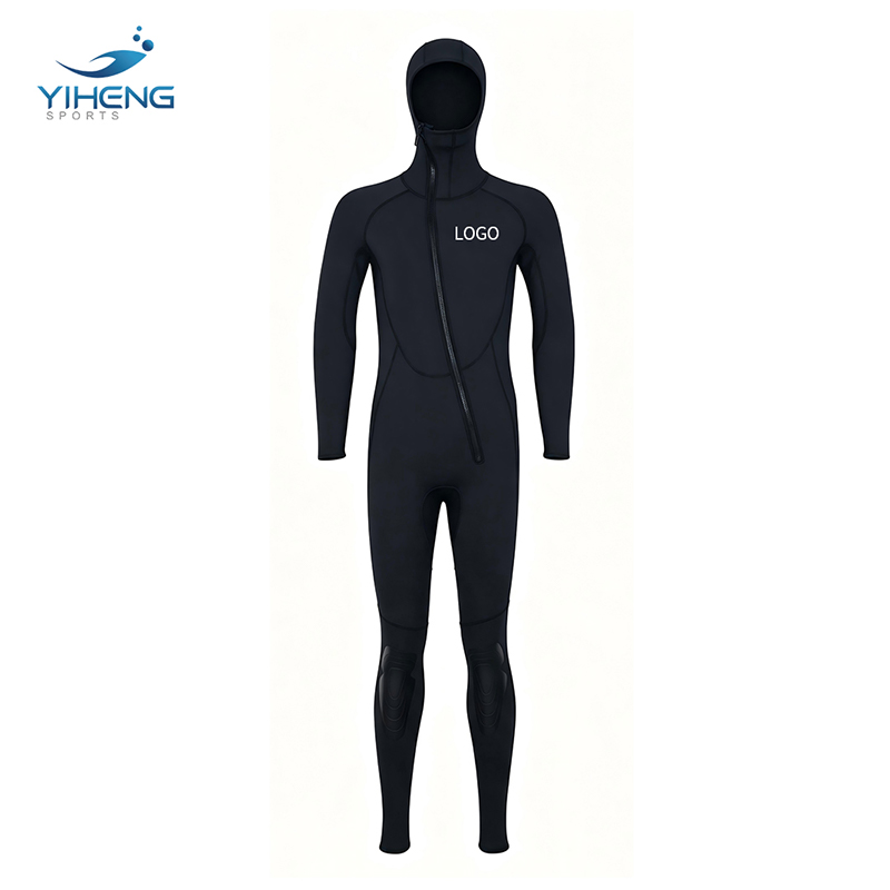 3mm CR Neoprene One Piece Hooded Wetsuit